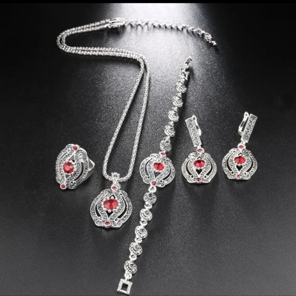 Turkish Vintage Style Jewelry Set forWomen,NEW,4Pcs,Size 7,8,WeddingHandmadeGift - Picture 2 of 7